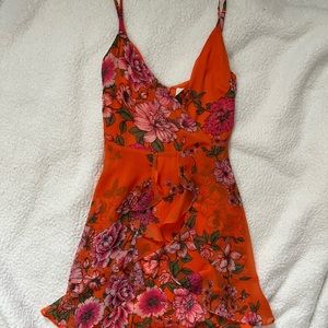 NEW WITH TAGS Orange floral dress